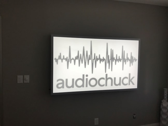 Interior Lighted Cabinet Sign for AudioChuck in Indianapolis, IN