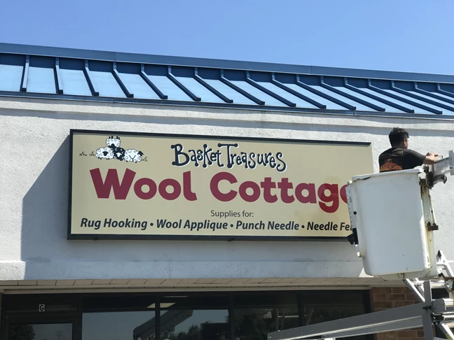 LED Illuminated Cabinet Signs for Wool Cottage in Greenwood, IN
