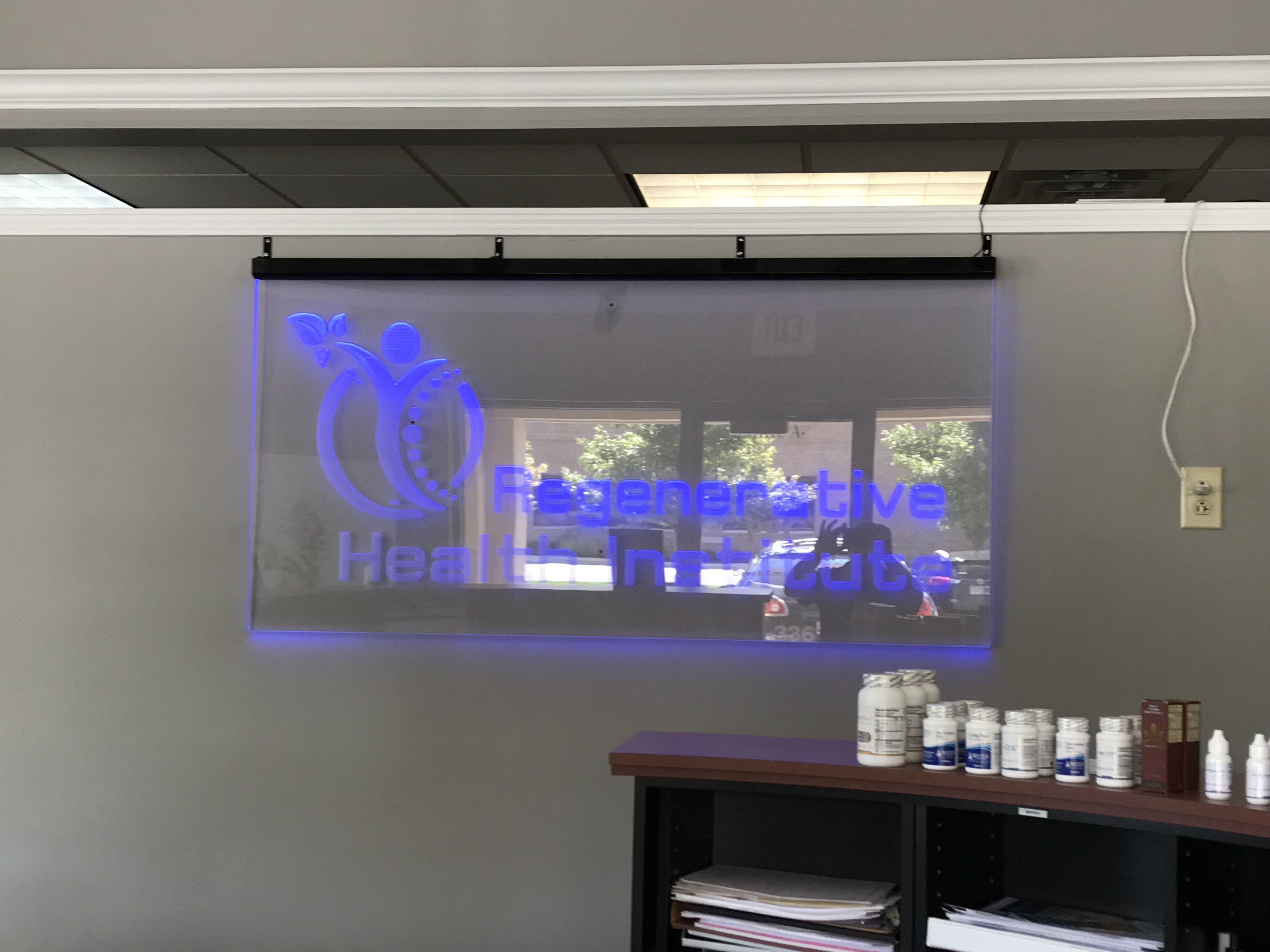 Acrylic Sign, Edge Lit Acrylic Sign