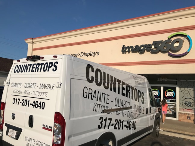 Van Decals / Lettering for D.L. Hunt Construction in Indianapolis IN