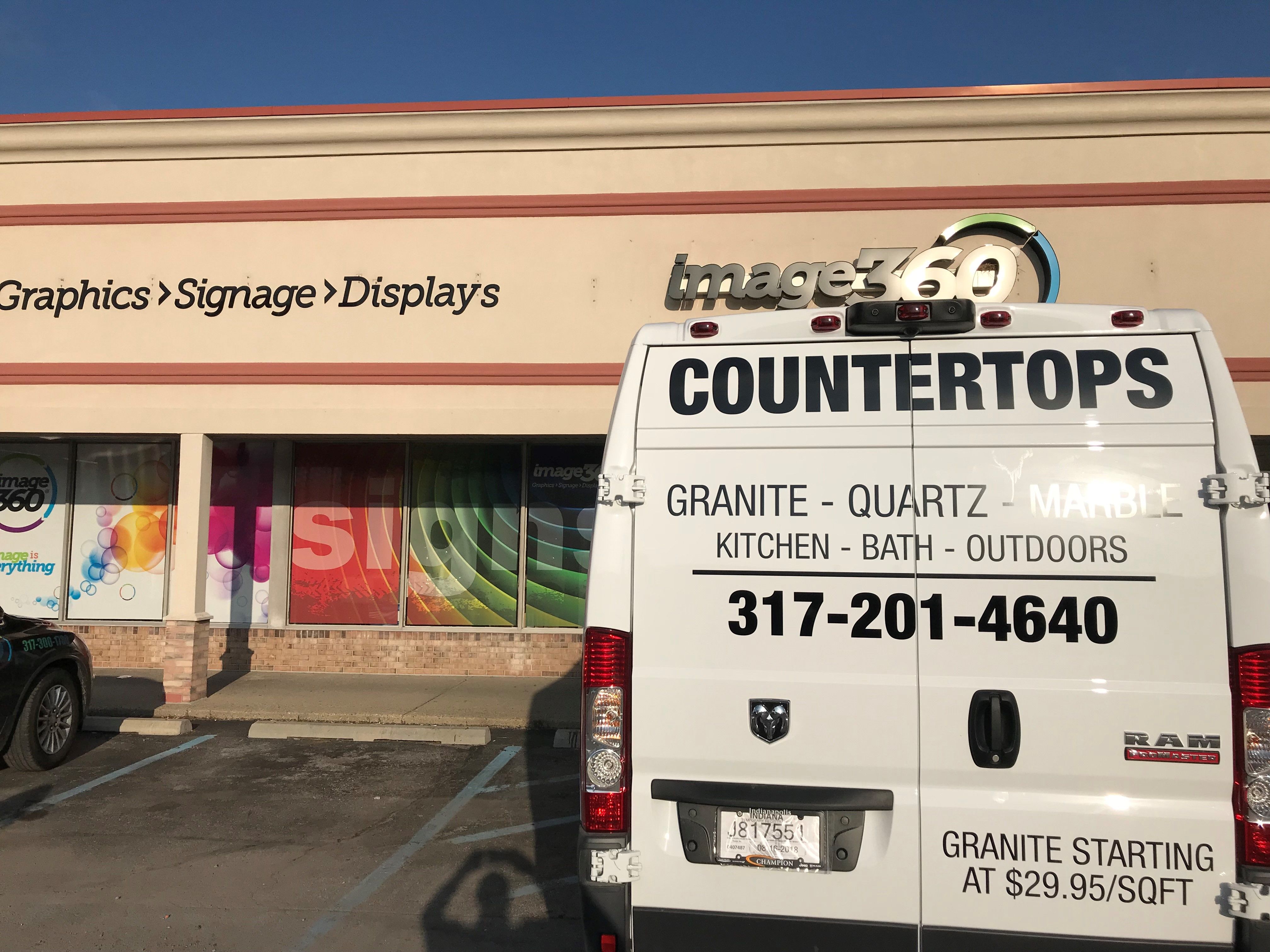 Van Decals / Lettering for D.L. Hunt Construction in Indianapolis IN