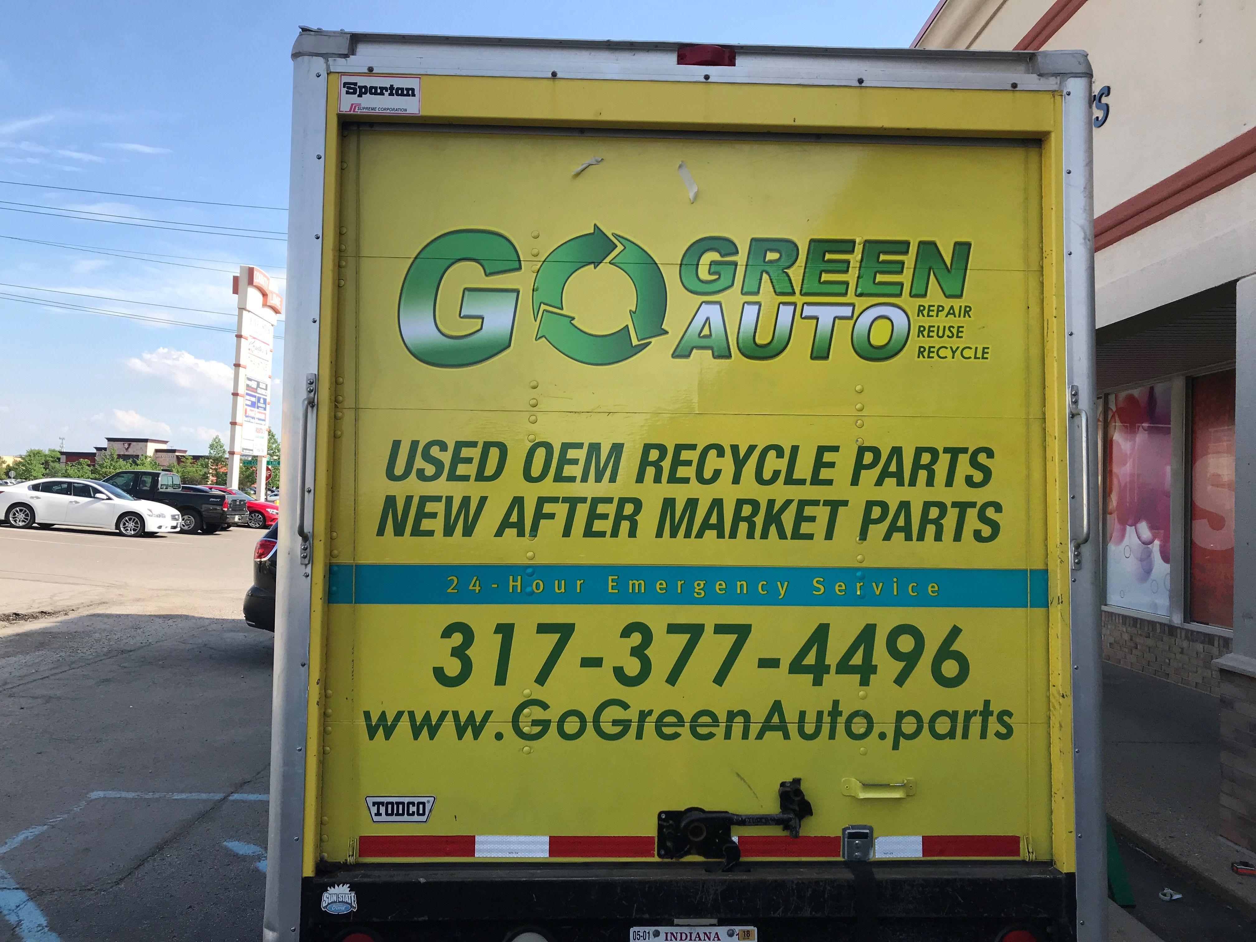 Vehicle Decals for Go Green Auto in Indianapolis
