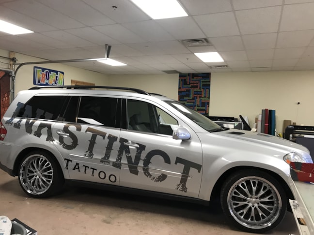 Vehicle Lettering for Inkstinct Tattoo in Indianapolis IN