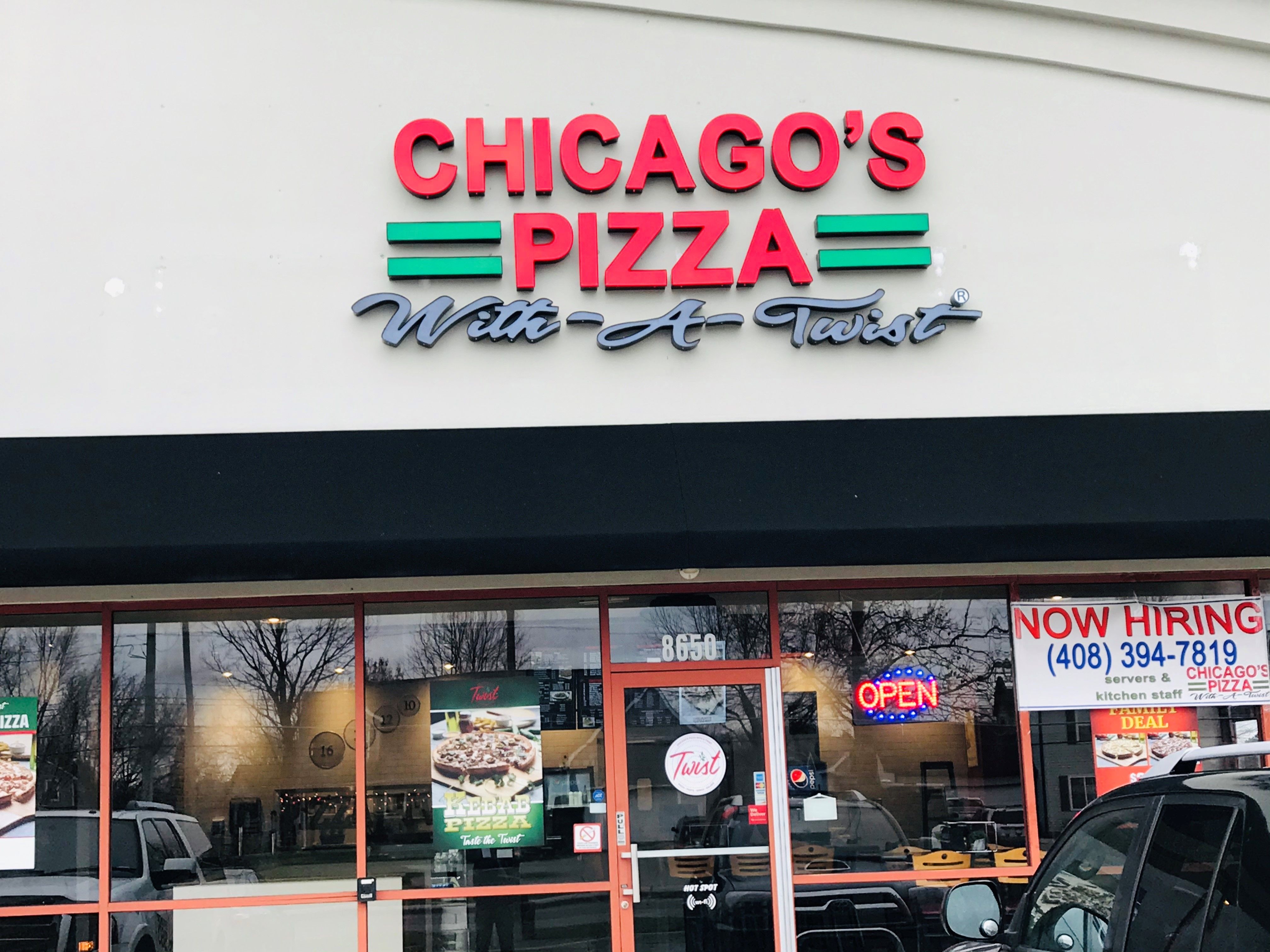 Building Sign, Channel Letters, Exterior Signs, Lighted Signs for Chicago Pizza in Fishers IN