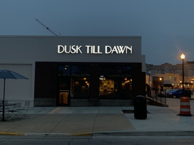 Illuminated Building Sign / Channel Letters for Dusk Till Dawn in Lafeyette IN