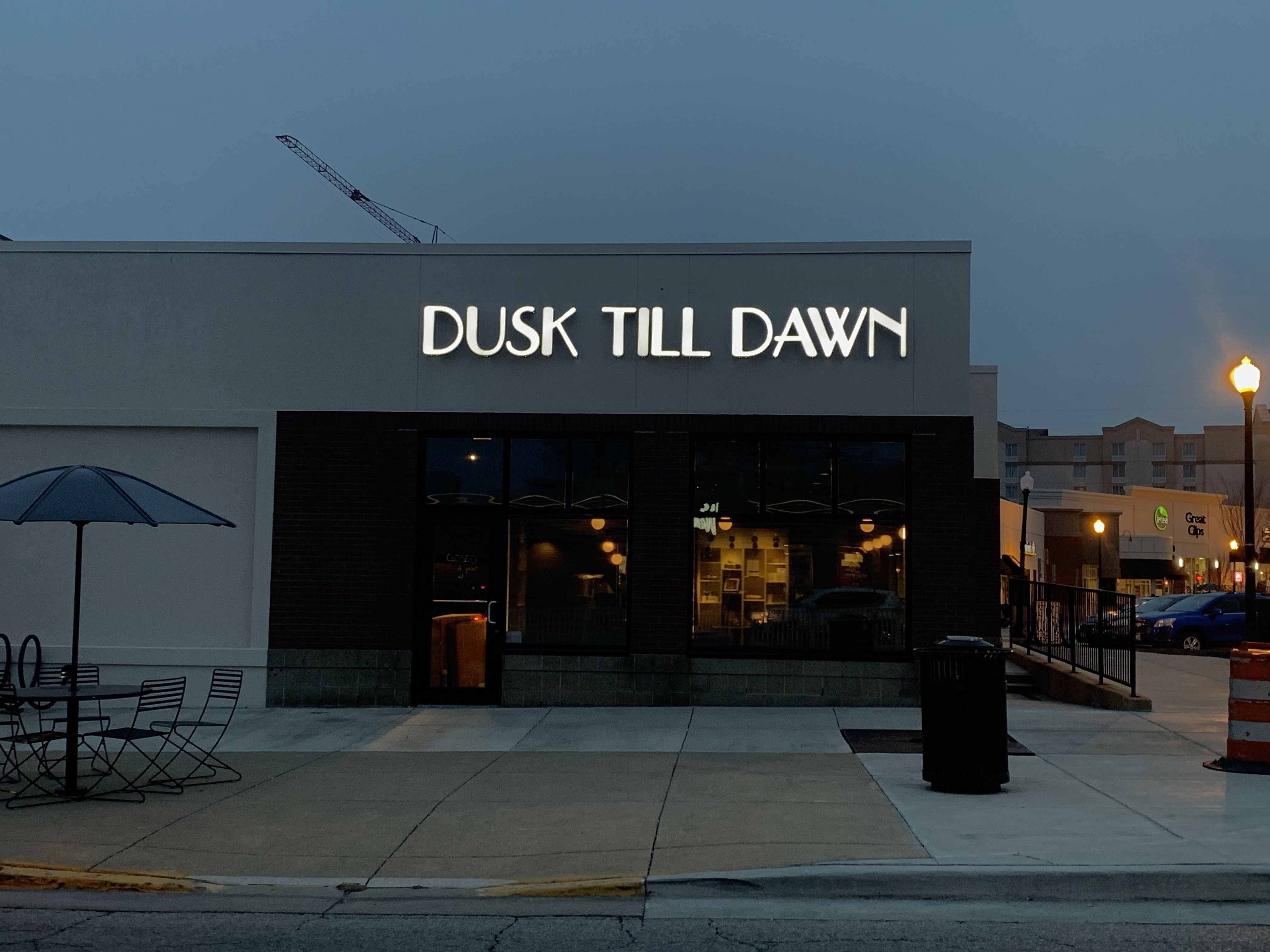 Illuminated Building Sign / Channel Letters for Dusk Till Dawn in Lafeyette IN
