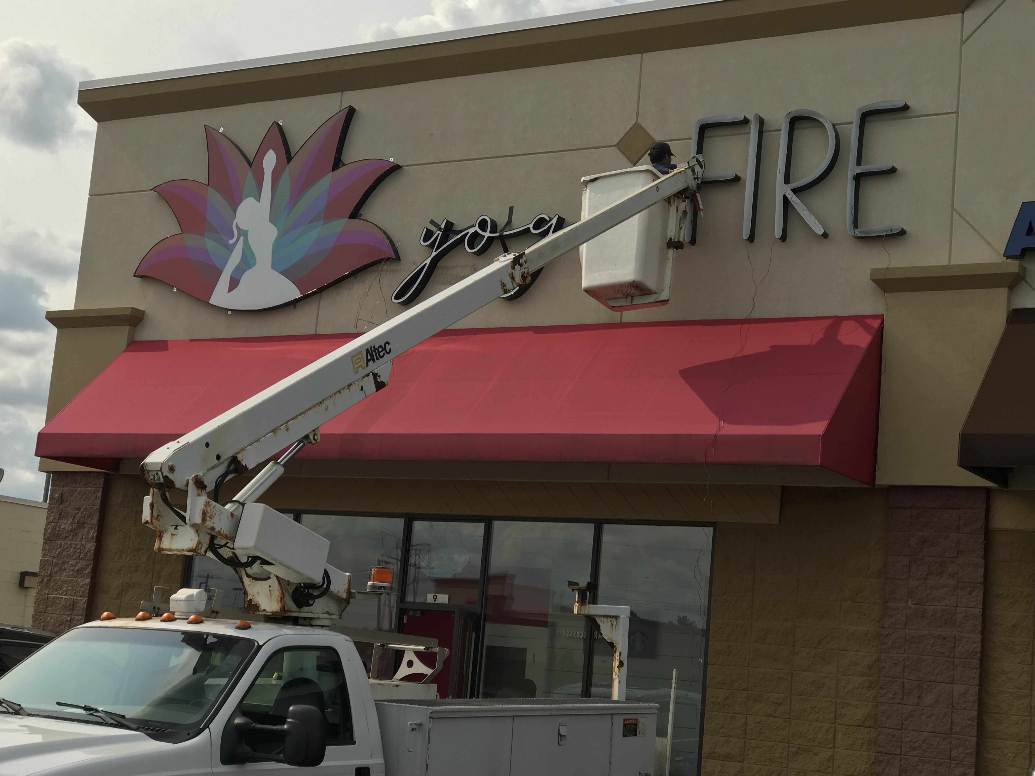 LED  Illuminated Channel Letters for Yoga Fire in Greenwood IN