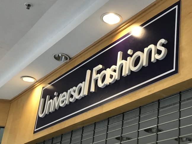 Storefront Sign, Dimensional Lettering in Circle Mall Indianapolis, IN