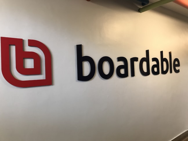 Dimensional Lettering and Logo installation for Boardable in Indianapolis, IN