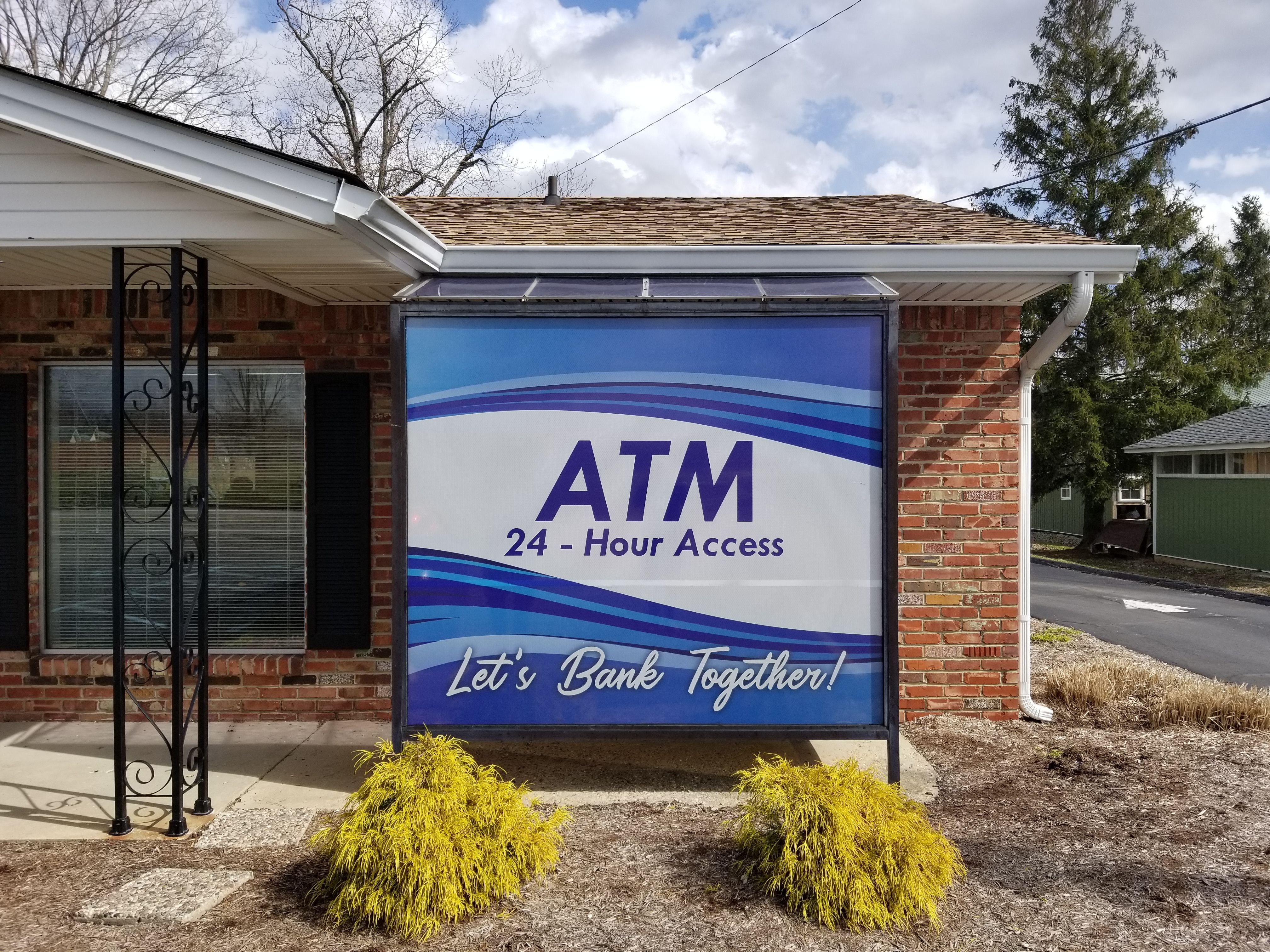 Window Graphics for Mutual Savings Bank in Nineveh,IN 