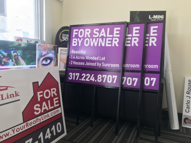 Yard Sign, Real Estate Frame, 