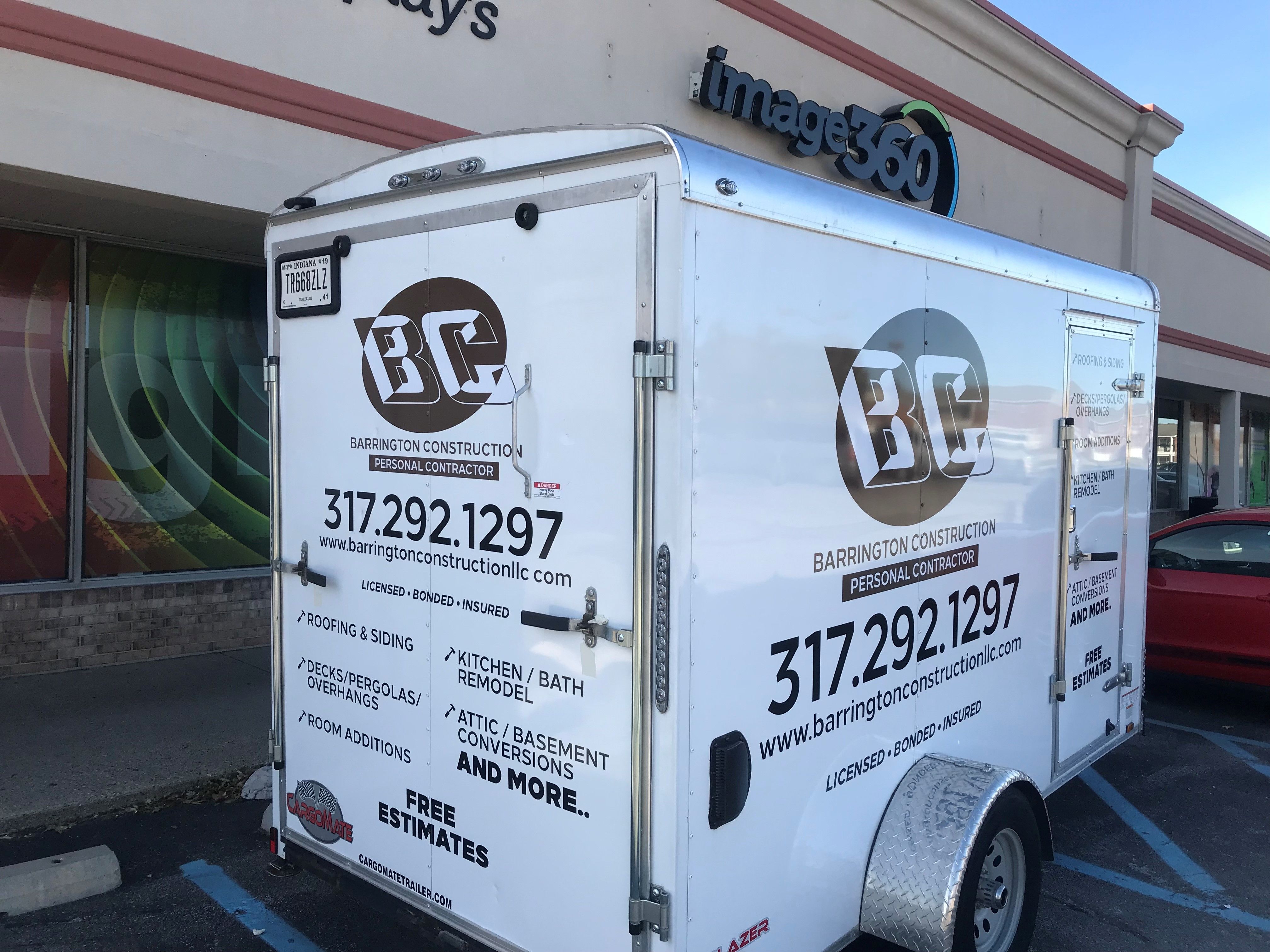 Partial Trailer Wrap for Barington Costruction in Indianapolis, IN