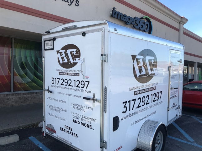 Partial Trailer Wrap for Barington Costruction in Indianapolis, IN