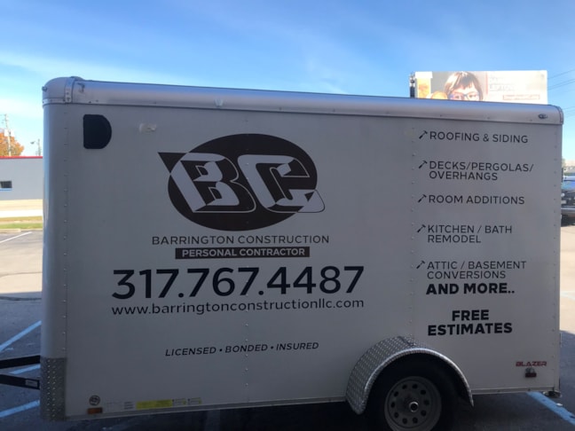 Partial Trailer Wrap for Barington Costruction in Indianapolis, IN