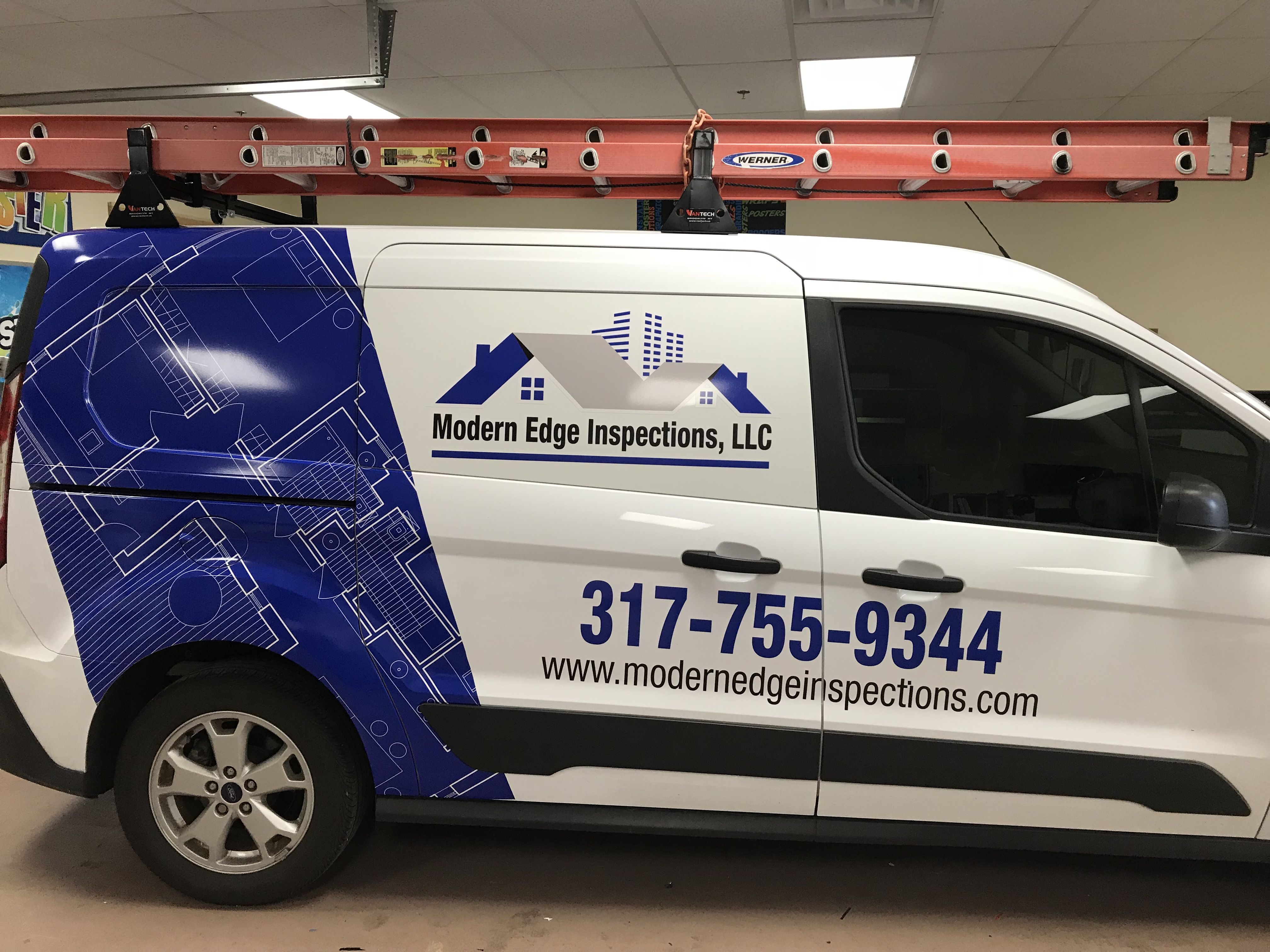 Partial Vehicle Wrap for Modern Edge Inspections LLC in Indianapolis,IN