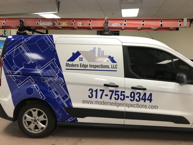 Partial Vehicle Wrap for Modern Edge Inspections LLC in Indianapolis,IN