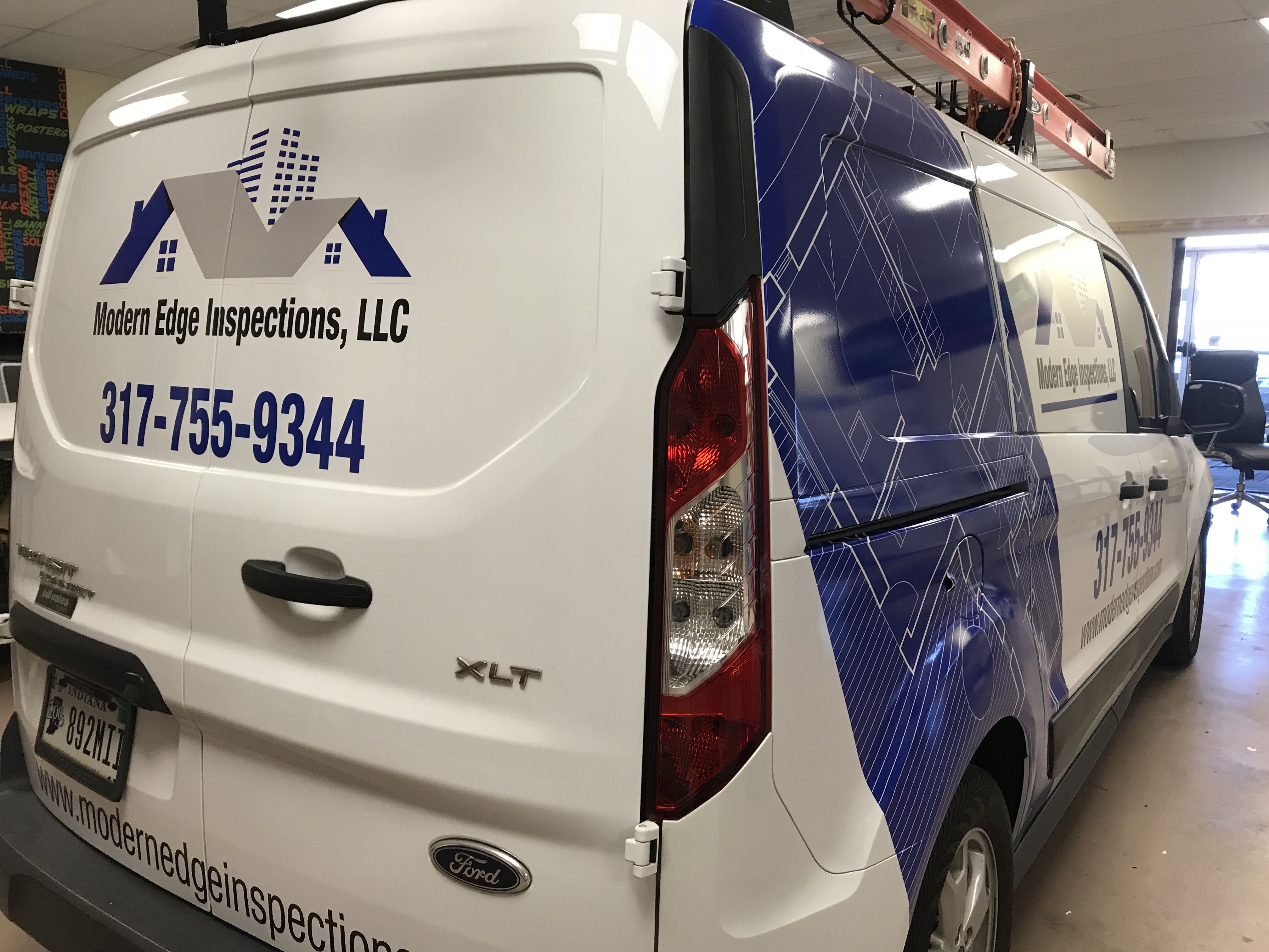 Partial Vehicle Wrap for Modern Edge Inspections LLC in Indianapolis,IN
