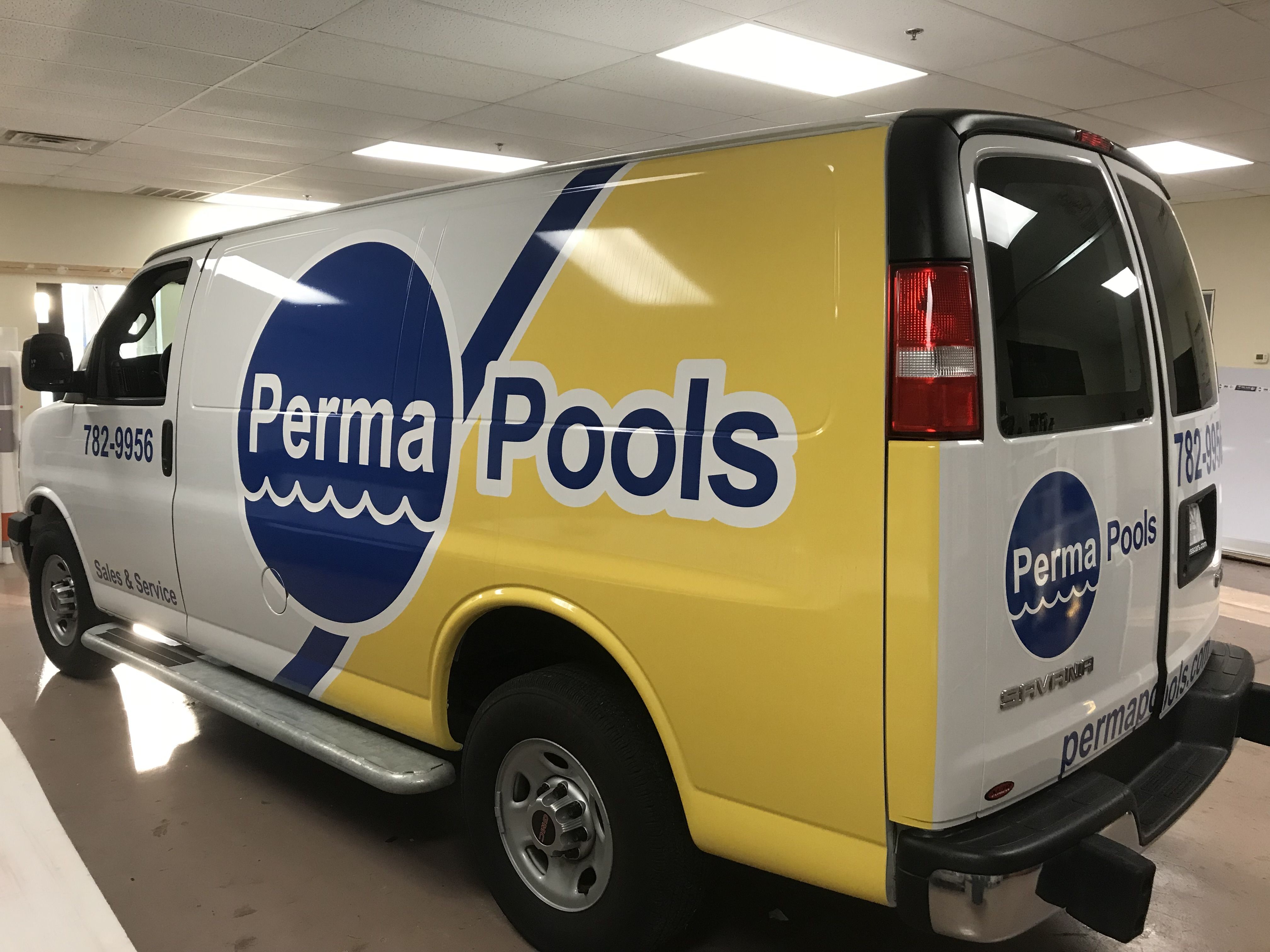 Partial Vehicle Wrap for Perma Pools in Indianapolis IN