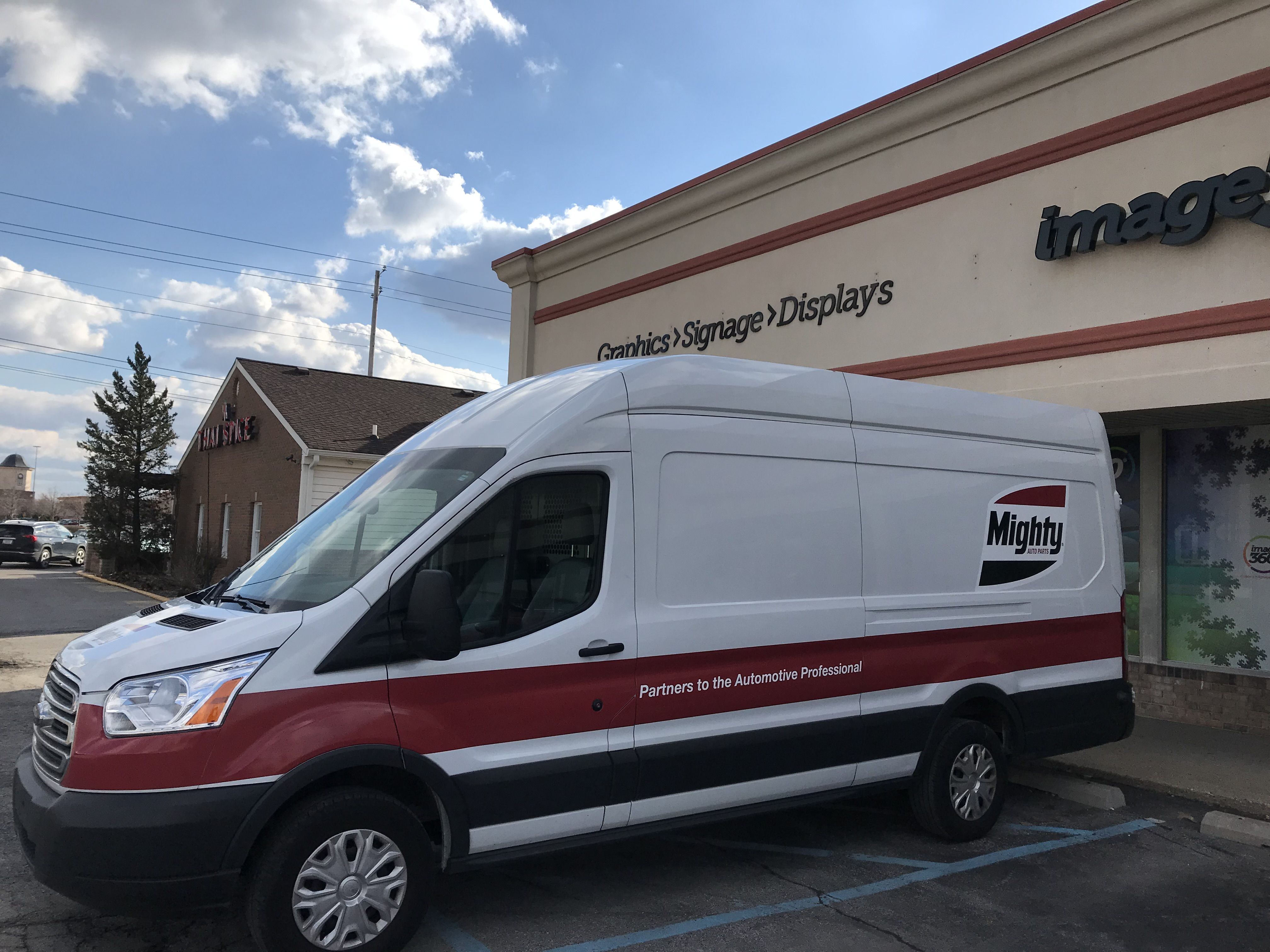 Partial Van Wrap for Mighty Auto Parts in Indianapolis IN