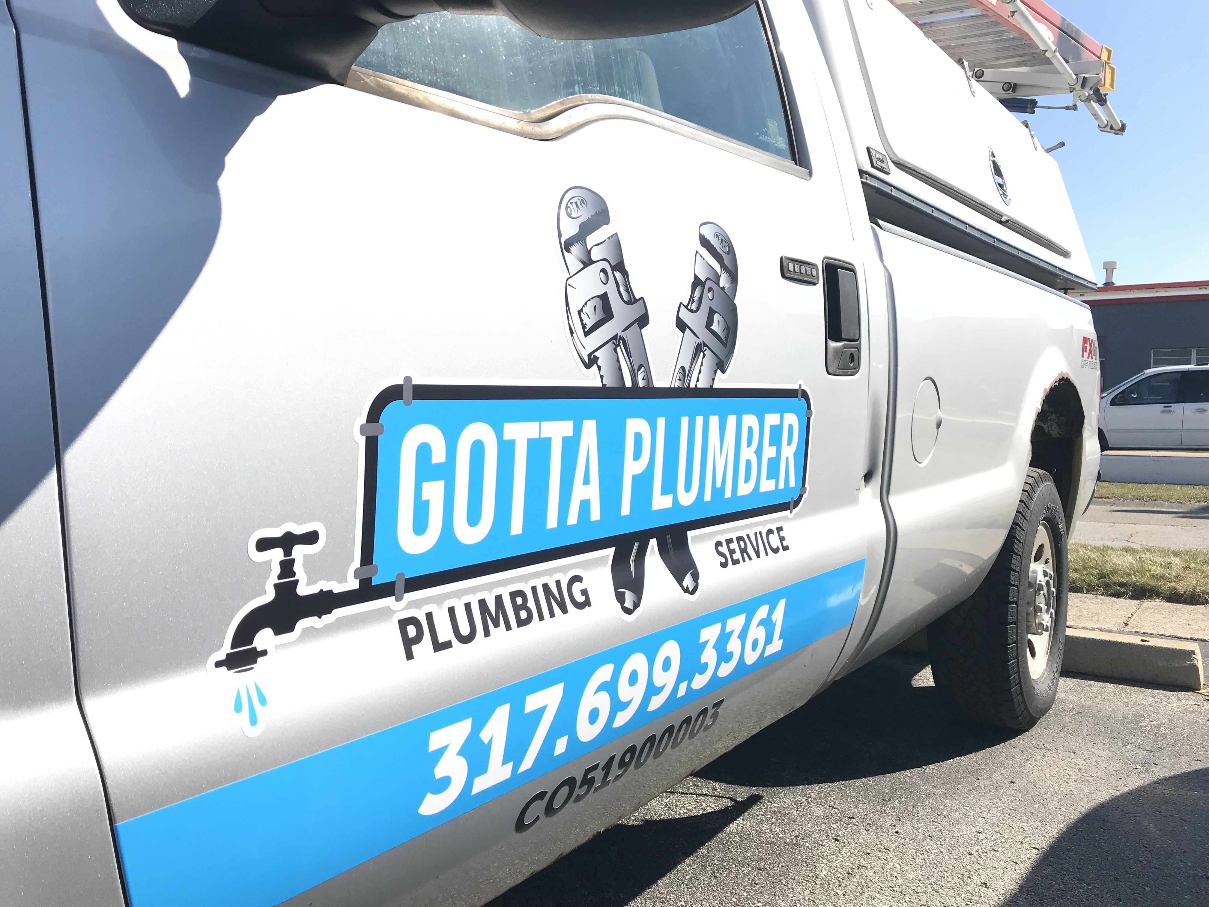 Vehicle Lettering for Gotta Plumber in Indianapolis IN