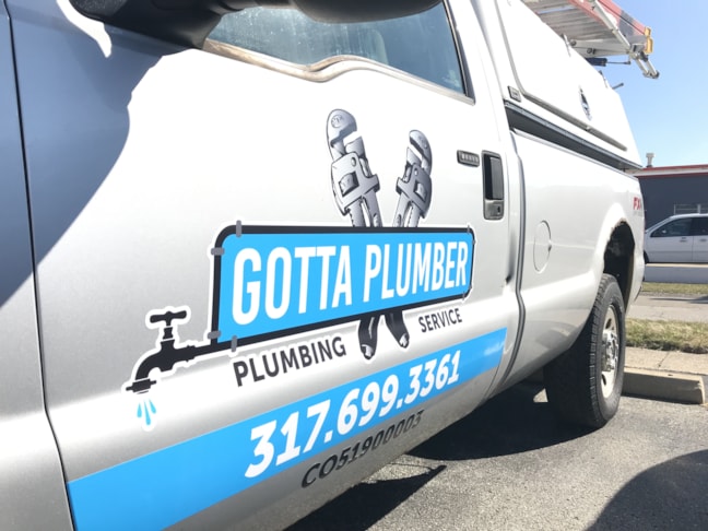 Vehicle Lettering for Gotta Plumber in Indianapolis IN