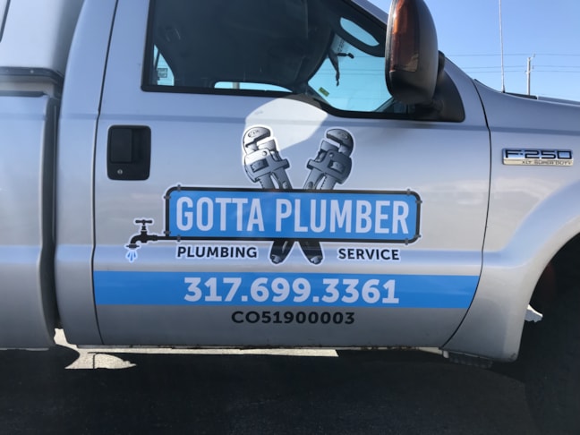 Vehicle Lettering for Gotta Plumber in Indianapolis IN