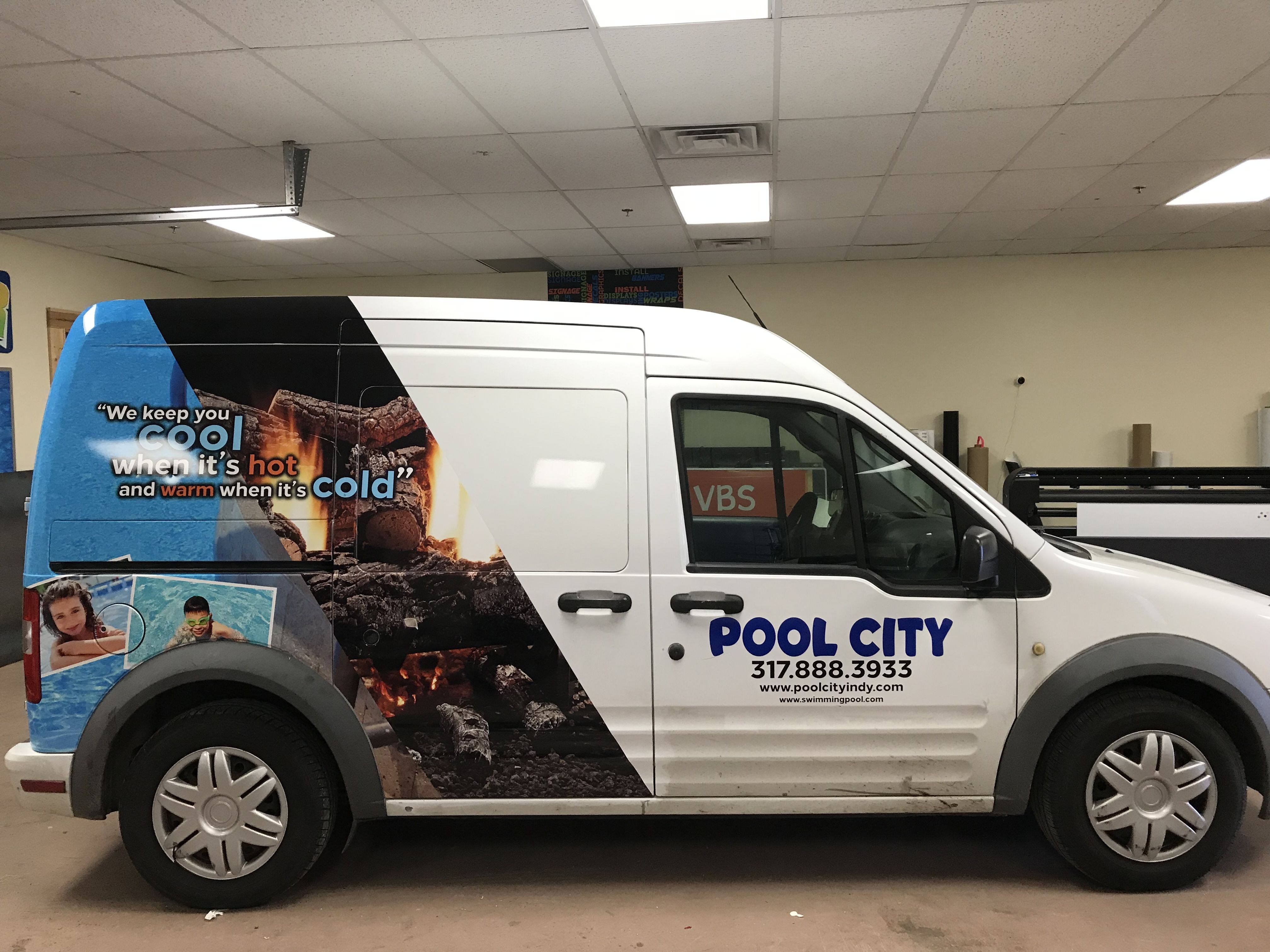 Partial Van Wrap for Pool City in Greenwood IN