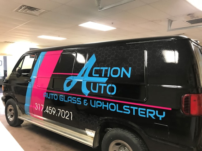 Vehicle Wrap for Action Auto Glass