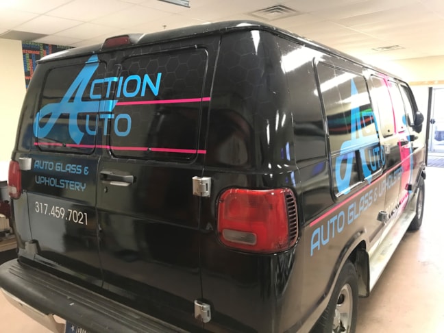 Vehicle Wrap for Action Auto Glass