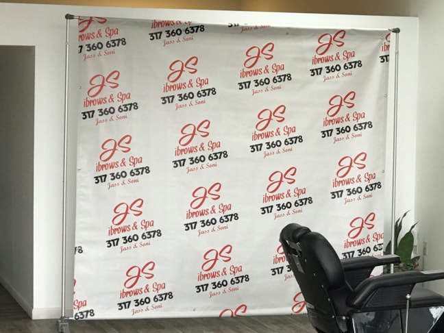 Backdrop Banner and Frame for JS ibrow & spa