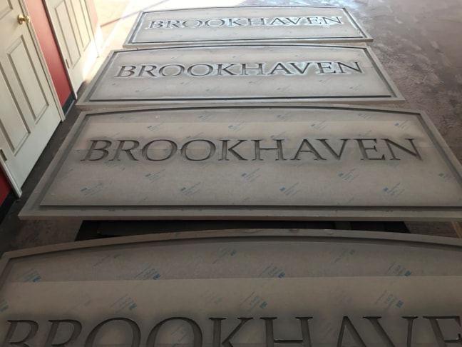 Routed Monument Sign for Brookhaven Neighbourhood in Indianapolis, IN