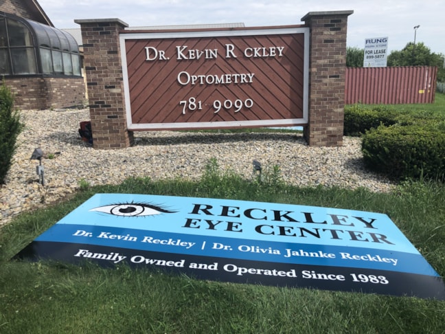 Monument Sign for Reckley Eye Center in Indianapolis, IN