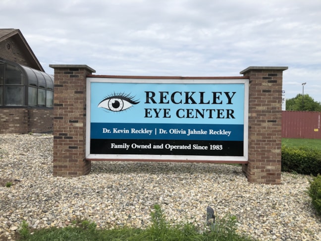 Monument Sign for Reckley Eye Center in Indianapolis, IN