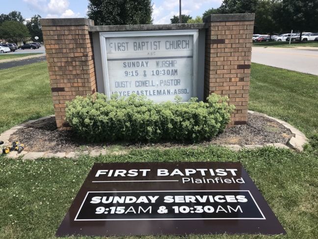 Monument Signs for First Baptist Church in Plainfield