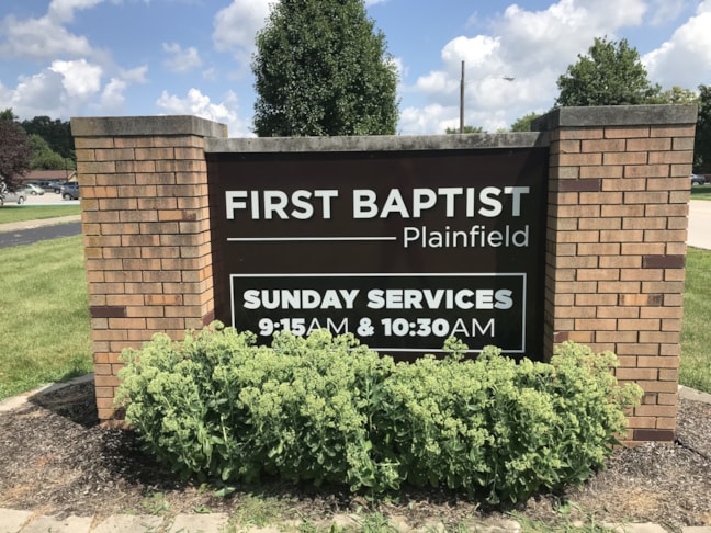 Monument Signs for First Baptist Church in Plainfield