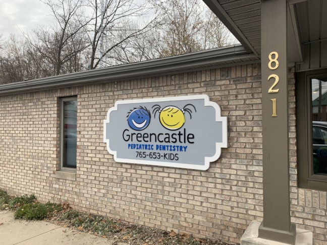 Routed Wood Sign for Greencastle Pediatric Dentistry in Greencastle IN