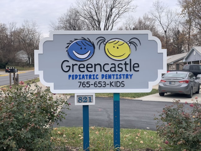 Routed Wood Sign for Greencastle Pediatric Dentistry in Greencastle IN