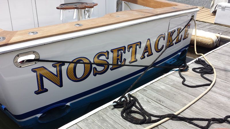 Gold Boat Lettering
