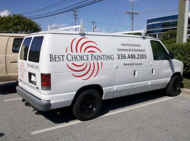 Cut Vinyl lettering.