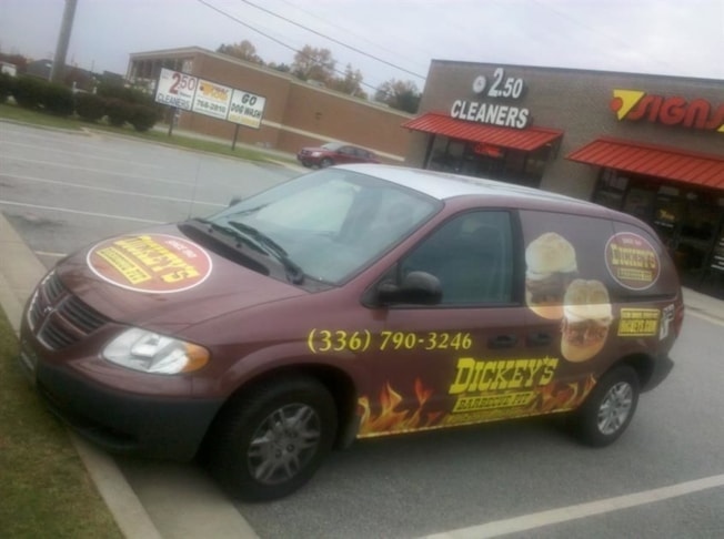 A complete wrap for his van.