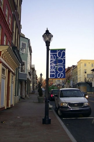 Affordable fabric light pole banners provided by Signs Now