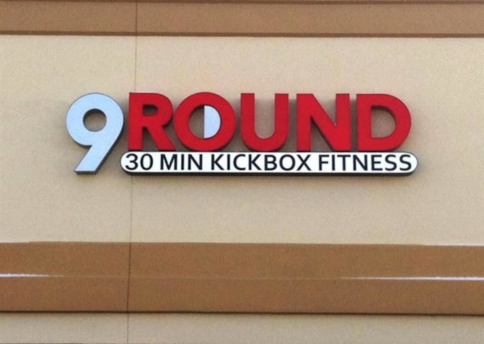 Kick up your business with an LED channel letter sign!  (LED channel letter sign by Signs Now Cincinnati for 9 Round Liberty, Liberty Twp, OH)