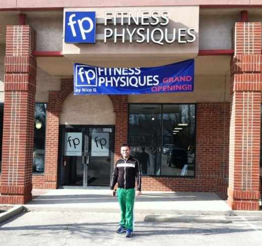 Share your energy with an illuminated exterior sign!  (LED channel letter sign and digitally printed banner by Signs Now Cincinnati for Nico G, Owner, Fitness Physiques, Cincinnati, OH)