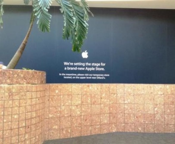 Temporary solutions for you and your business. (Cut vinyl by Signs Now Cincinnati for the Apple Store, Kenwood Towne Center, Cincinnati, OH)