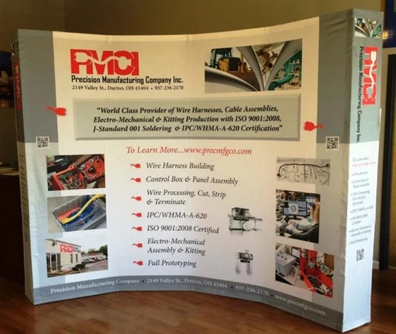 Attract some attention with custom trade show displays!  (Custom trade show display by Signs Now Cincinnati for Precision Manufacturing Company, Dayton, OH)