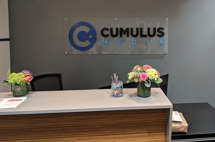 Cumulus Media in Cincinnati - Custom Wall Sign
