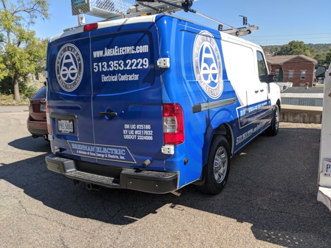 Partial Vehicle Wrap for Brennan Electric in Cincinnati