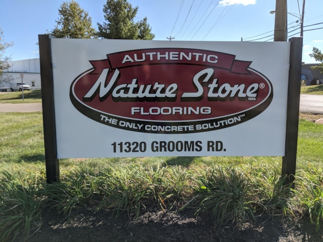 Post & Panel Sign for Nature Stone