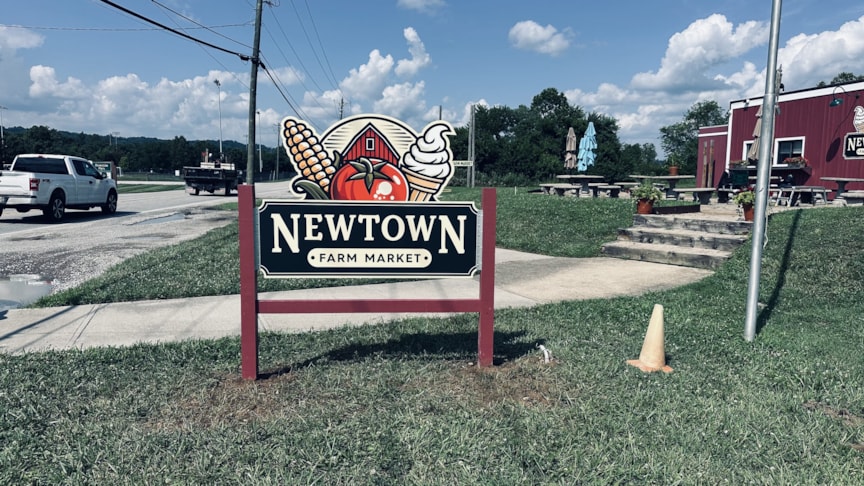 Newtown Farm Market Post Signage | Post & Panel Signs | Agricultural and Landscaping Signs