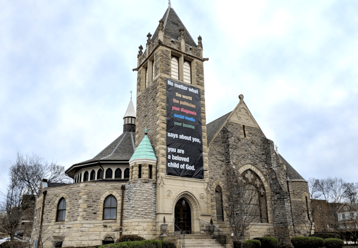 Want to be noticed? Huge Vinyl Banner printed and installed by image360 Cincinnati 